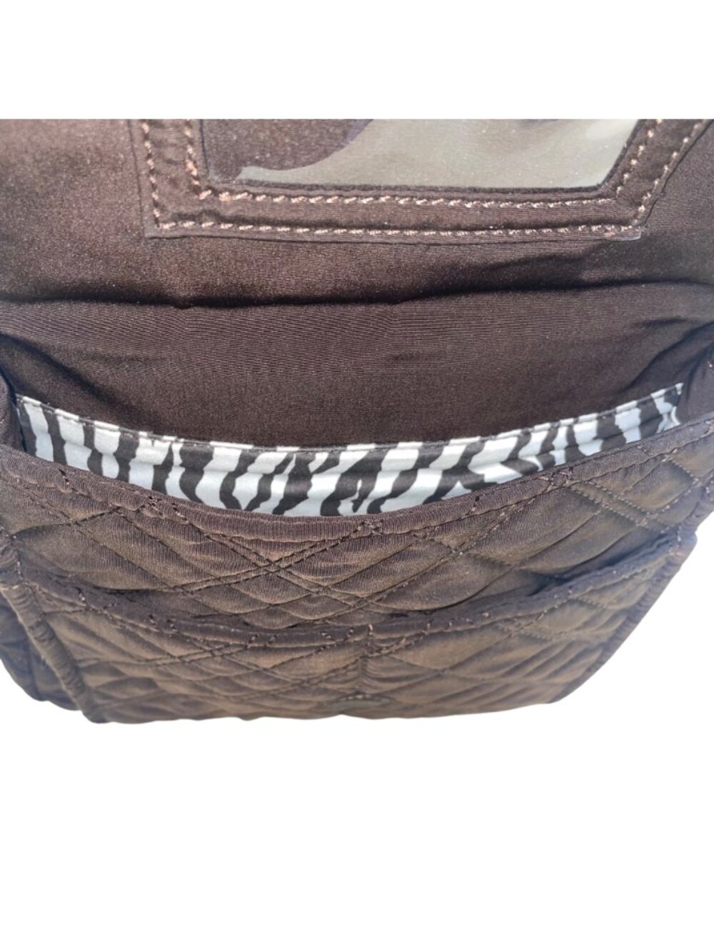 Vera Bradley Women’s Brown Quilted Fabric With Buckle Front Pocket Backpack image 6
